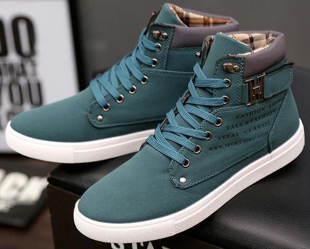 Comfortable High Top Brand Canvas Men Shoes-Live Ur Life Perfumes