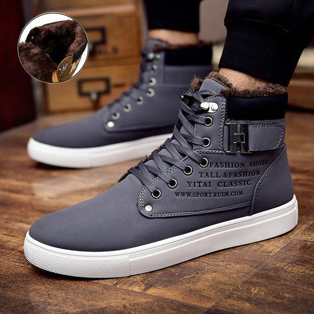 Comfortable High Top Brand Canvas Men Shoes-Live Ur Life Perfumes