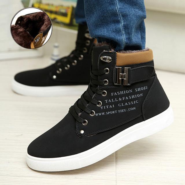 Comfortable High Top Brand Canvas Men Shoes-Live Ur Life Perfumes