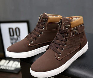 Comfortable High Top Brand Canvas Men Shoes-Live Ur Life Perfumes