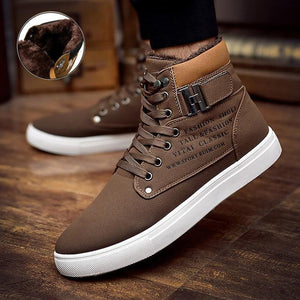 Comfortable High Top Brand Canvas Men Shoes-Live Ur Life Perfumes