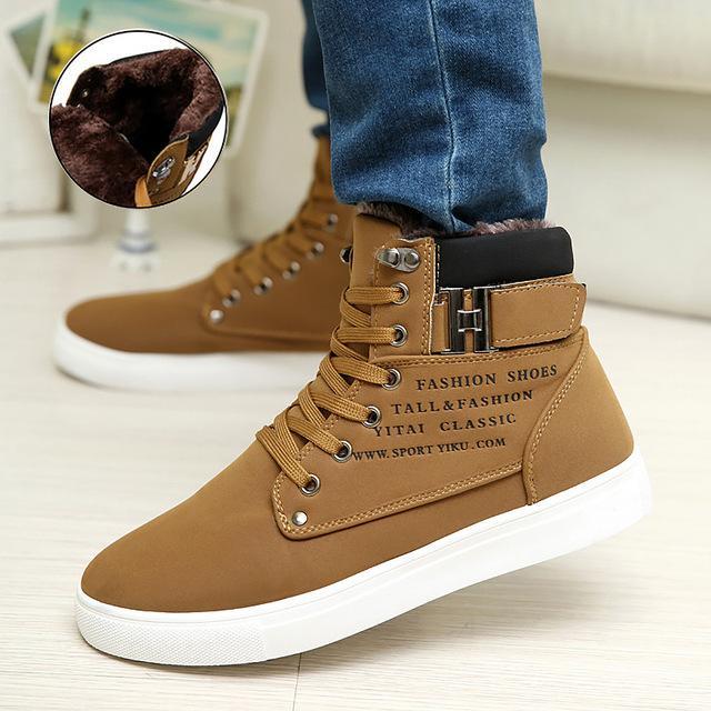 Comfortable High Top Brand Canvas Men Shoes-Live Ur Life Perfumes