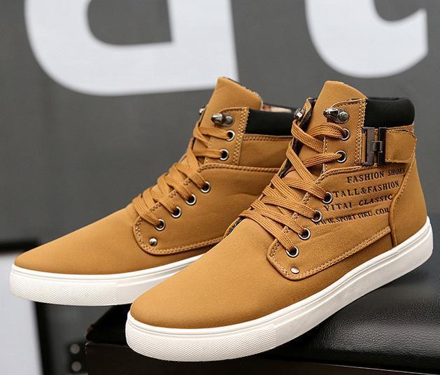 Comfortable High Top Brand Canvas Men Shoes-Live Ur Life Perfumes