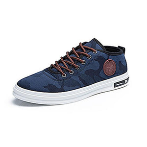 Fashion Camouflage Canvas Shoes Men Spring Lace-Up Light Breathable Flats Sneakers-Live Ur Life Perfumes