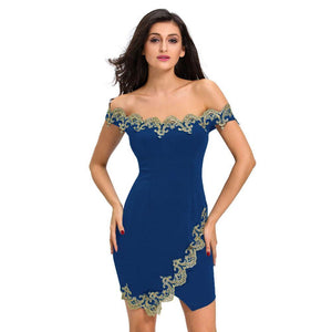 Lace Applique Bodycon Dress-Live Ur Life Perfumes