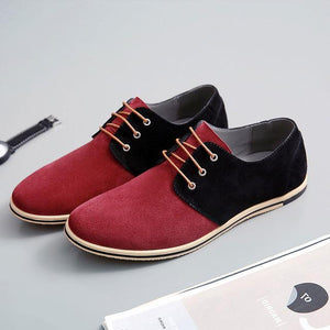 Men Breathable Flock Cozy Lxfords Lace-Up Mixed Color Casual Shoes-Live Ur Life Perfumes