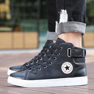 Men Casual Shoes High Top Lace Up Couple Canvas Shoes-Live Ur Life Perfumes