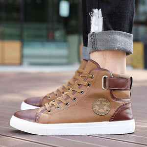 Men Casual Shoes High Top Lace Up Couple Canvas Shoes-Live Ur Life Perfumes