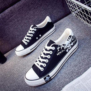 Men Fashion Skull Flat with Canvas Oxford Shoes-Live Ur Life Perfumes