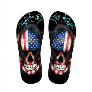 Men Skull Print Slippers Casual Shoes Beach Flip Flops Outdoor Sandals-Live Ur Life Perfumes