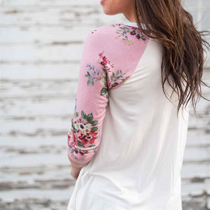 Plus Size Floral Print Shirt Blouse-Live Ur Life Perfumes