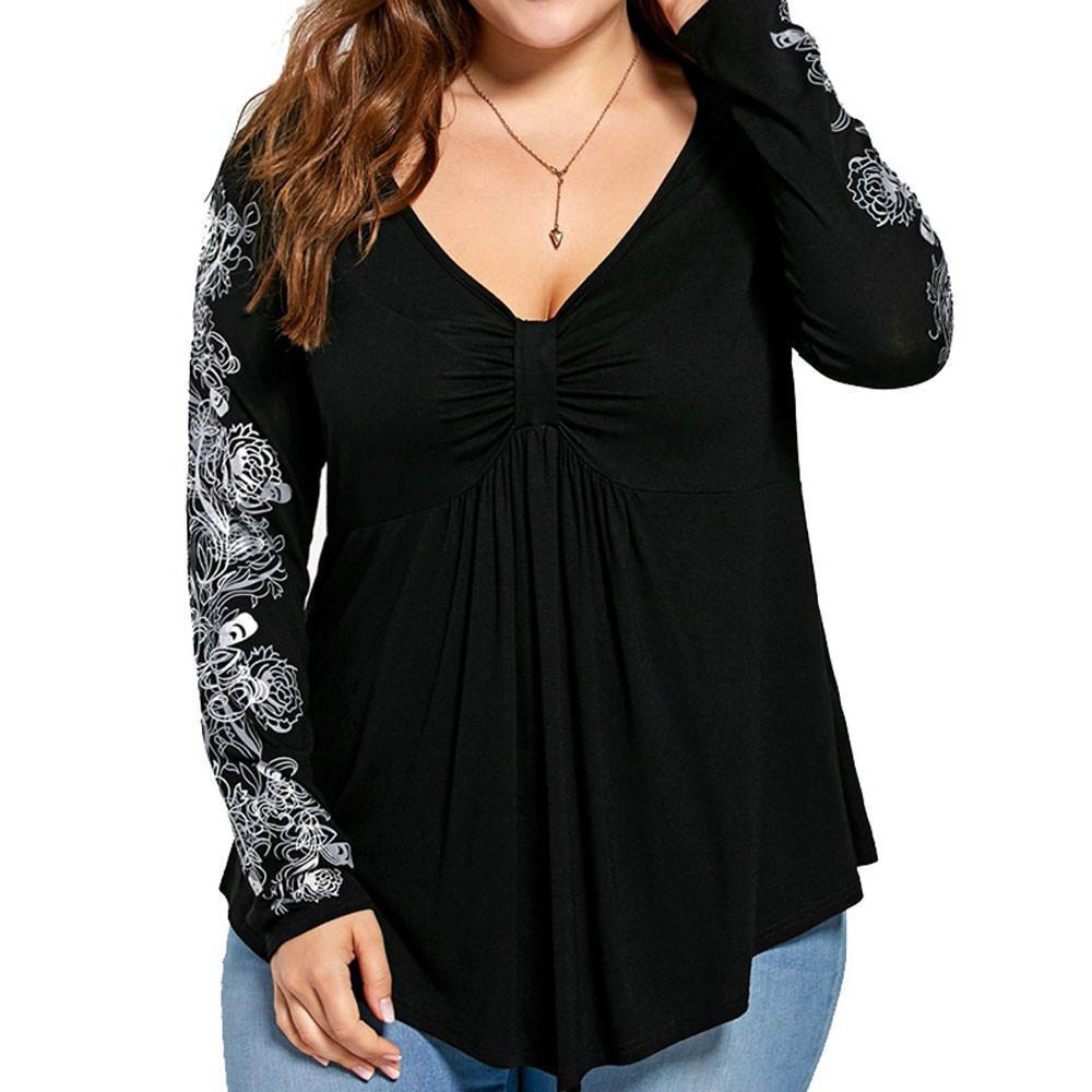 Plus Size Flowers Blouse-Live Ur Life Perfumes