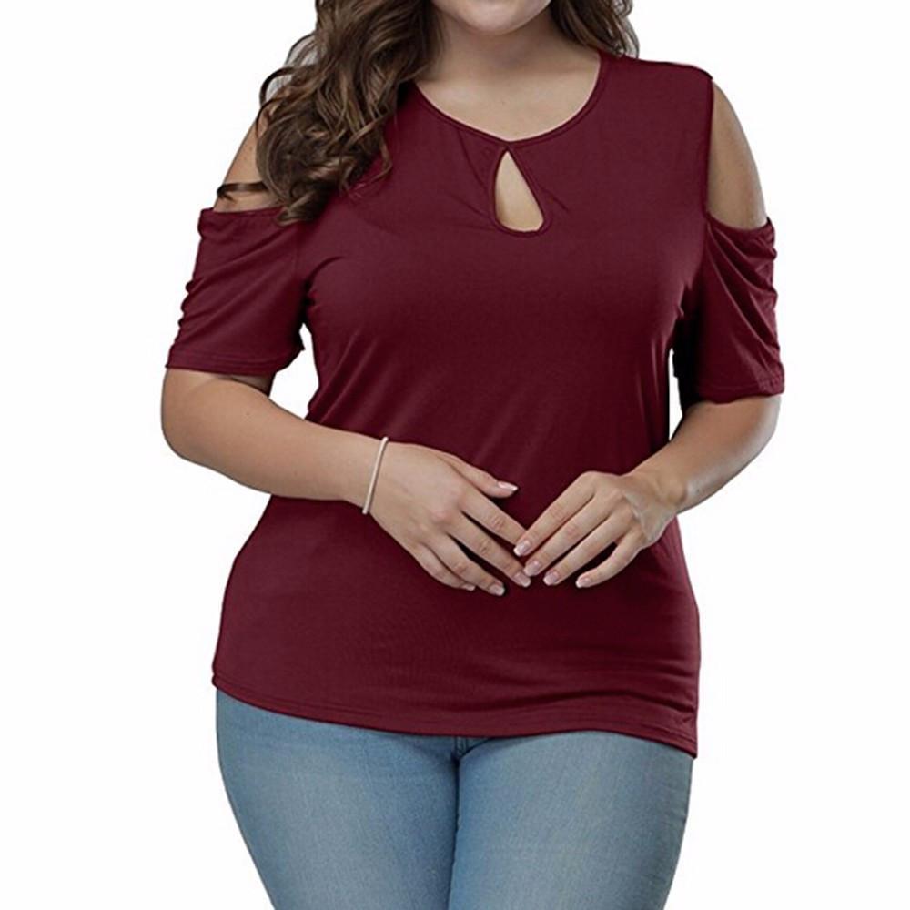 Plus Size Keyhole Blouse-Live Ur Life Perfumes