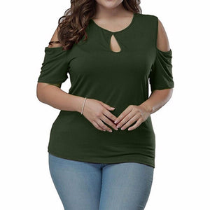 Plus Size Keyhole Blouse-Live Ur Life Perfumes