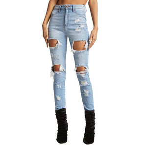 Ripped Jeans Woman Knee Holes-Live Ur Life Perfumes