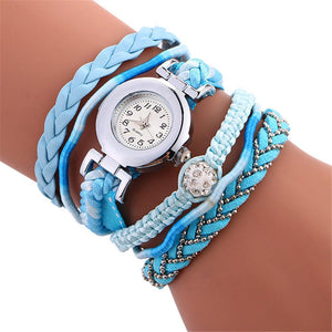 Stylish Leather Bracelet Wrist Watch-Live Ur Life Perfumes
