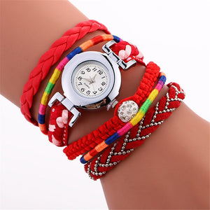 Stylish Leather Bracelet Wrist Watch-Live Ur Life Perfumes