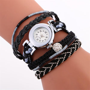 Stylish Leather Bracelet Wrist Watch-Live Ur Life Perfumes